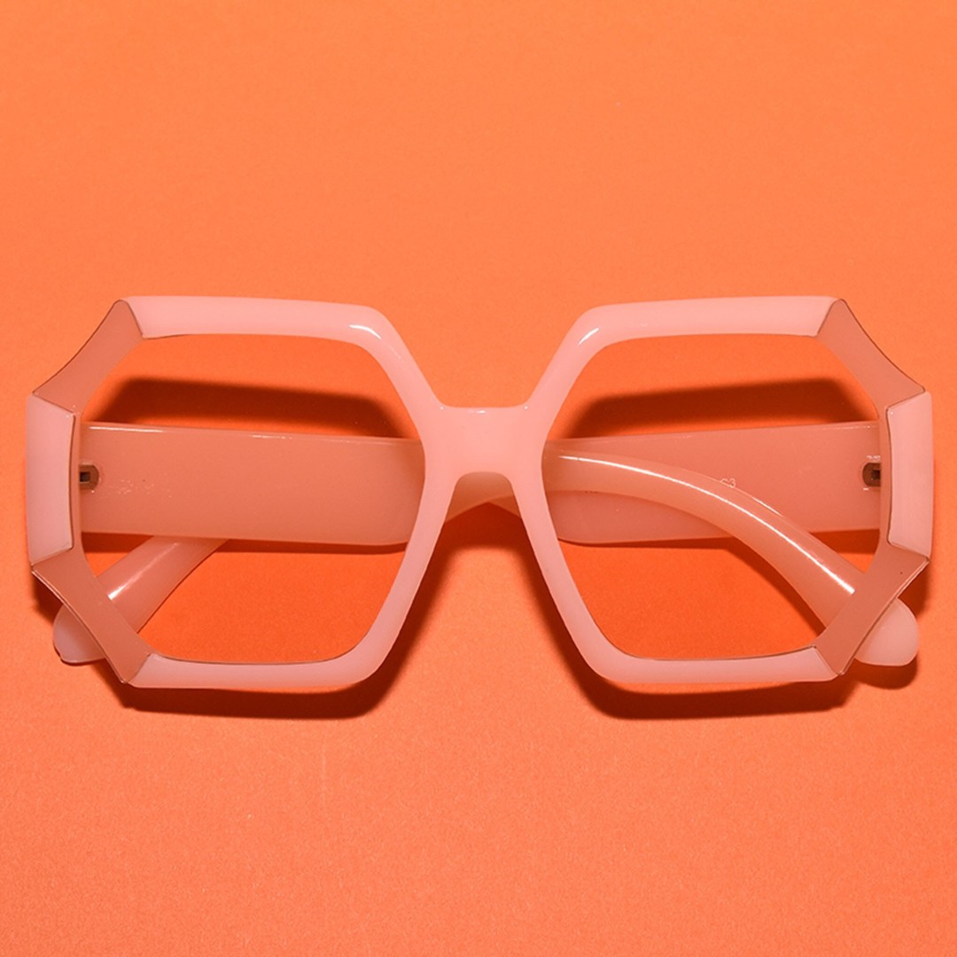 1970s Vintage Style Oversized Sharp Hexagon Oversized Sunglasses | Multiple Colors