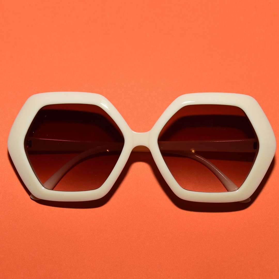 1970s Vintage Style LOLA Oversized Hexagon Sunglasses | Multiple Colors |