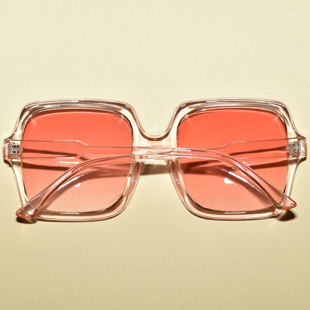 1970s Vintage DISCO Style Square Oversized Translucent Sunglasses