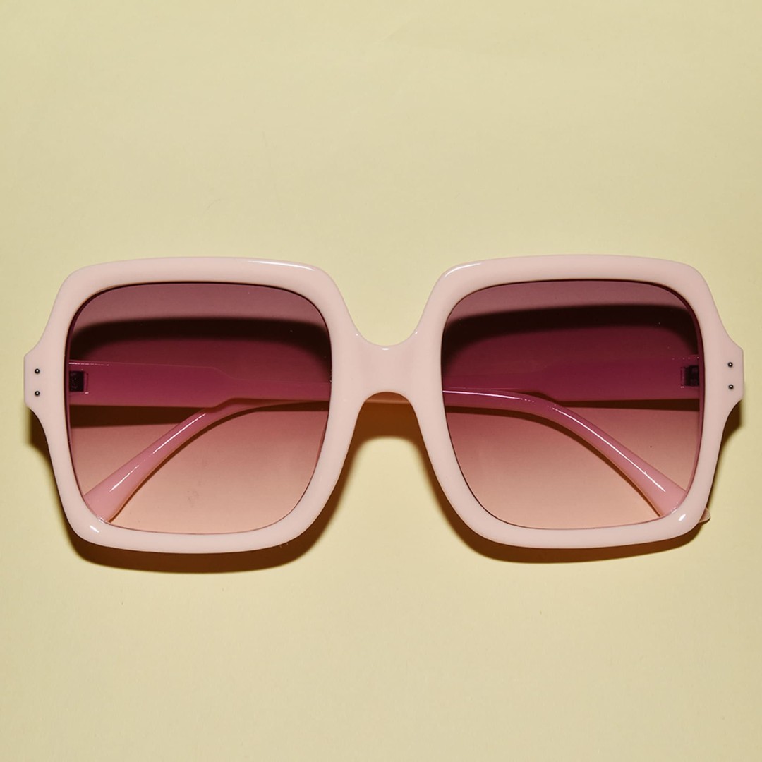 1970s Vintage DISCO Style Square Oversized Translucent Sunglasses