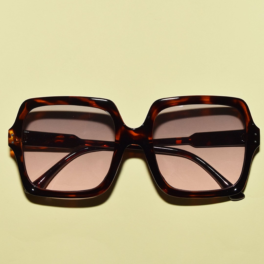 1970s Vintage DISCO Style Square Oversized Translucent Sunglasses