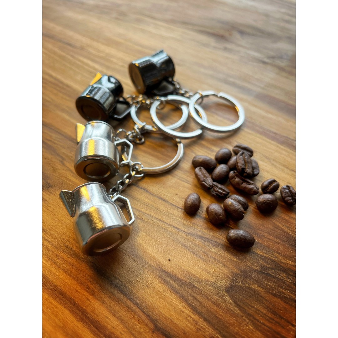 Coffee Lover Mini Series Collectibles Barista Love Mini Coffee Milk frother Jug Keychain Keyring Keycharm Key Chain , Australia Based Seller