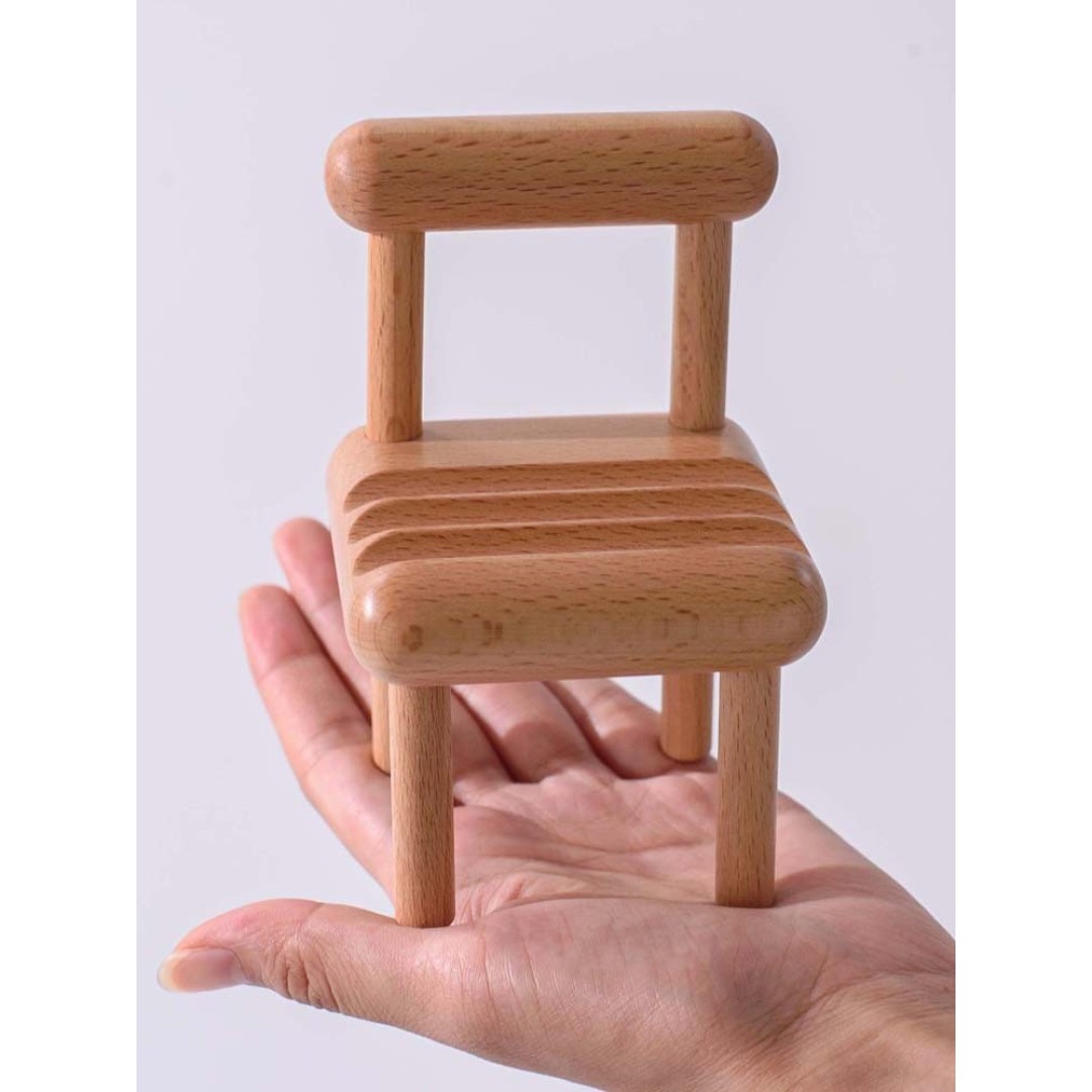 Polished Beech Wood Mobile Smart Phone Mini Chair Stand Holder Home Table Decor Stand , AU local