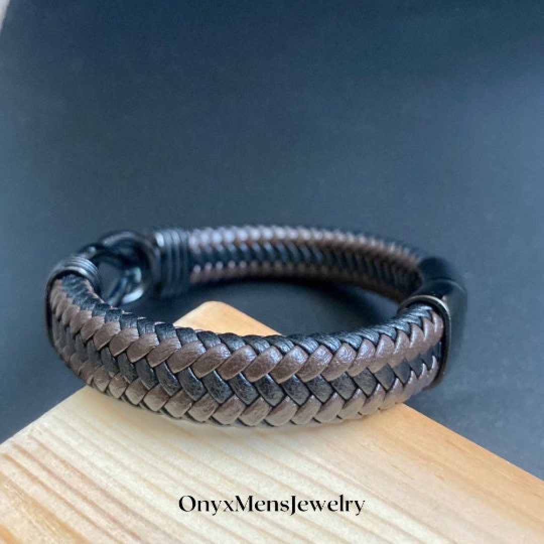 Love Knot Leather Bracelet for Men • Eternal Love Knot Braided Leather Bracelet • Anniversary Wedding Gift • Love Bracelet for Him（M1032）