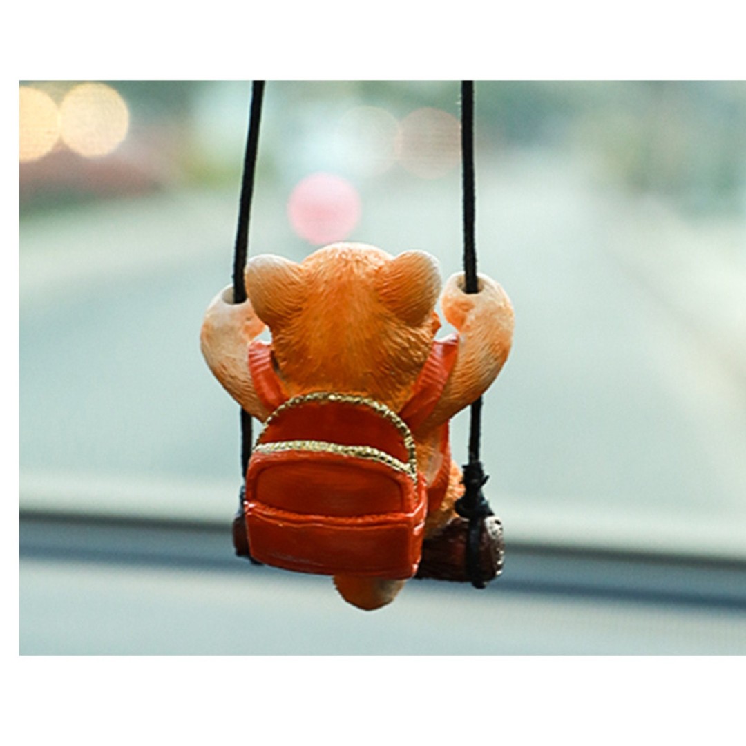 Cute Resin Cat Car Rearview Mirror Hanging Ornament,Aromatherapy Cat Car Pendant,Car Accessories,Gift for New Car,Car Hangings Charm