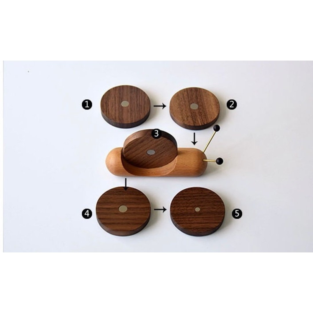 Natural Eastern Black Walnut Wood Coasters Set Desk Organizer Office Desk Home Decor Fathers Day Men Gifts, AU local