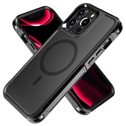 Magnetic Rugged Military Grade Drop Protection Case for iPhone 14 13 12 Pro Max Wireless Charging Phone Case Gift For Men