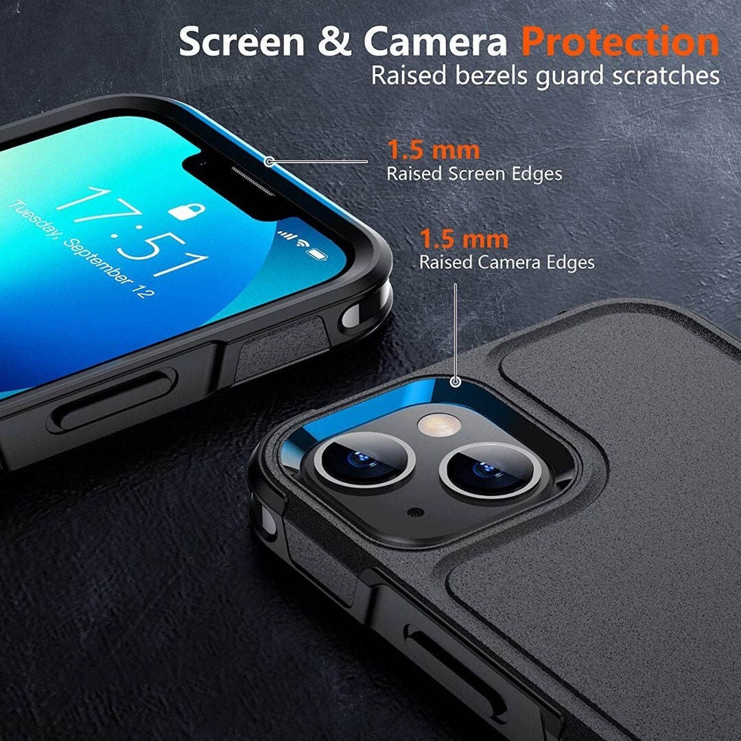 Magnetic Rugged Military Grade Drop Protection Case for iPhone 14 13 12 Pro Max Wireless Charging Phone Case Gift For Men