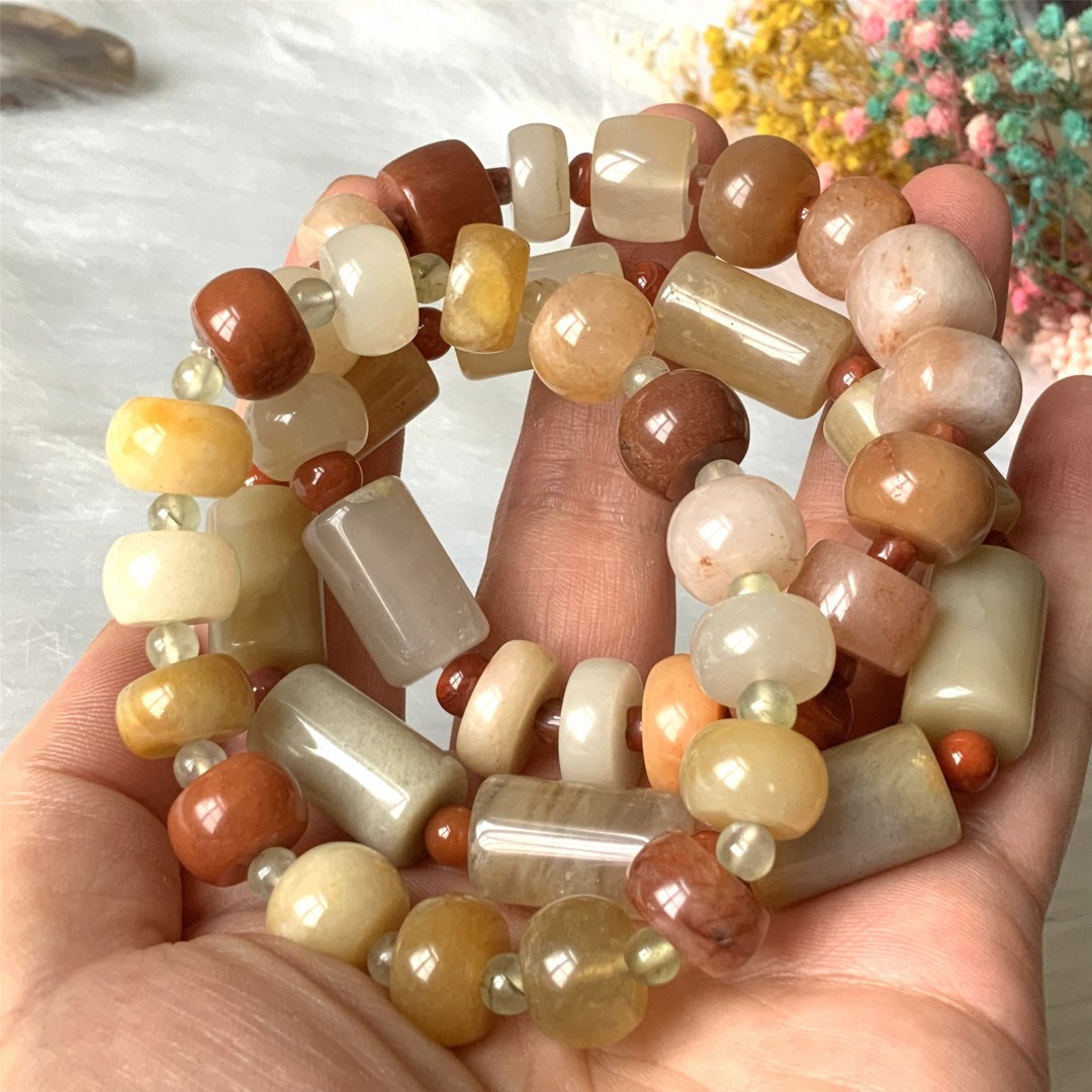 Agate Jade Bracelet，Natural  Quartz Crystal Bracelet , Jewelry Bracelet, Stone Beaded Jewelry, Beaded Bracelet, Gift for Him,Gift for mom