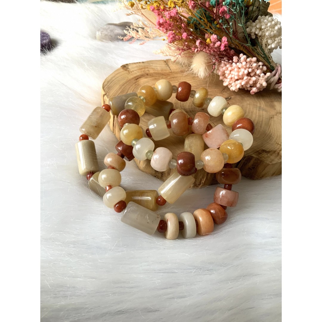 Agate Jade Bracelet，Natural  Quartz Crystal Bracelet , Jewelry Bracelet, Stone Beaded Jewelry, Beaded Bracelet, Gift for Him,Gift for mom