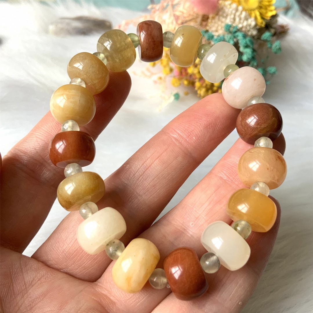 Agate Jade Bracelet，Natural  Quartz Crystal Bracelet , Jewelry Bracelet, Stone Beaded Jewelry, Beaded Bracelet, Gift for Him,Gift for mom