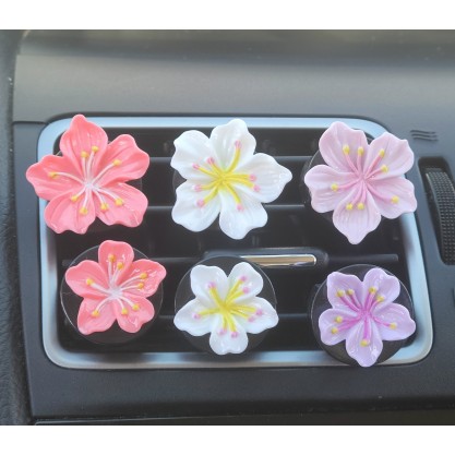 2 Hibiscus Flower Car Vent Clips | CAR AIR FRESHENER | Car Charms | Car Essential Oil Diffuser