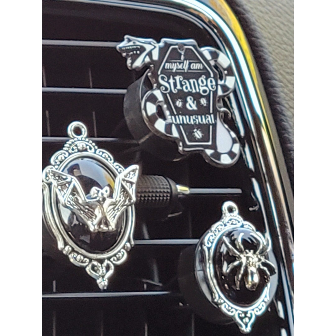 Goth | Bat | Spider | Beetlejuice | Vent Clip | CAR AIR FRESHENER | Witchy | Halloween Car Charm | Car Essential Oil Diffuser