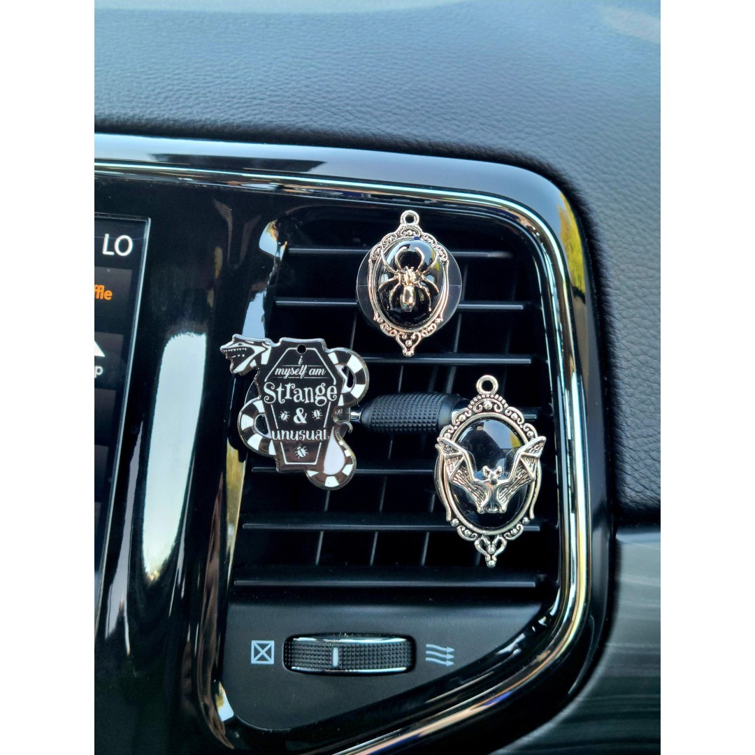 Goth | Bat | Spider | Beetlejuice | Vent Clip | CAR AIR FRESHENER | Witchy | Halloween Car Charm | Car Essential Oil Diffuser