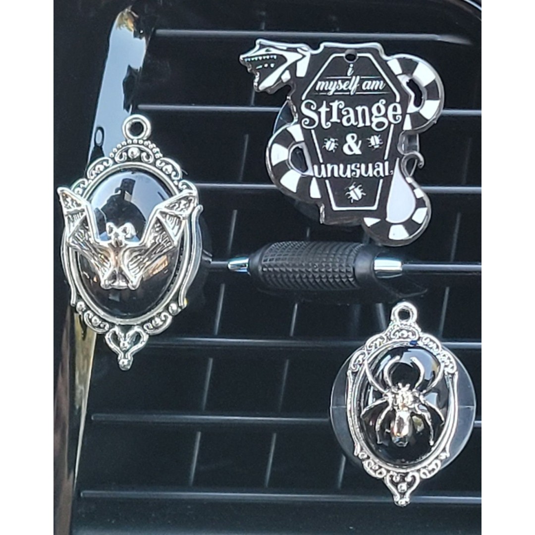 Goth | Bat | Spider | Beetlejuice | Vent Clip | CAR AIR FRESHENER | Witchy | Halloween Car Charm | Car Essential Oil Diffuser